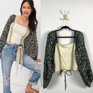 Anthropologie Lace Back Top
